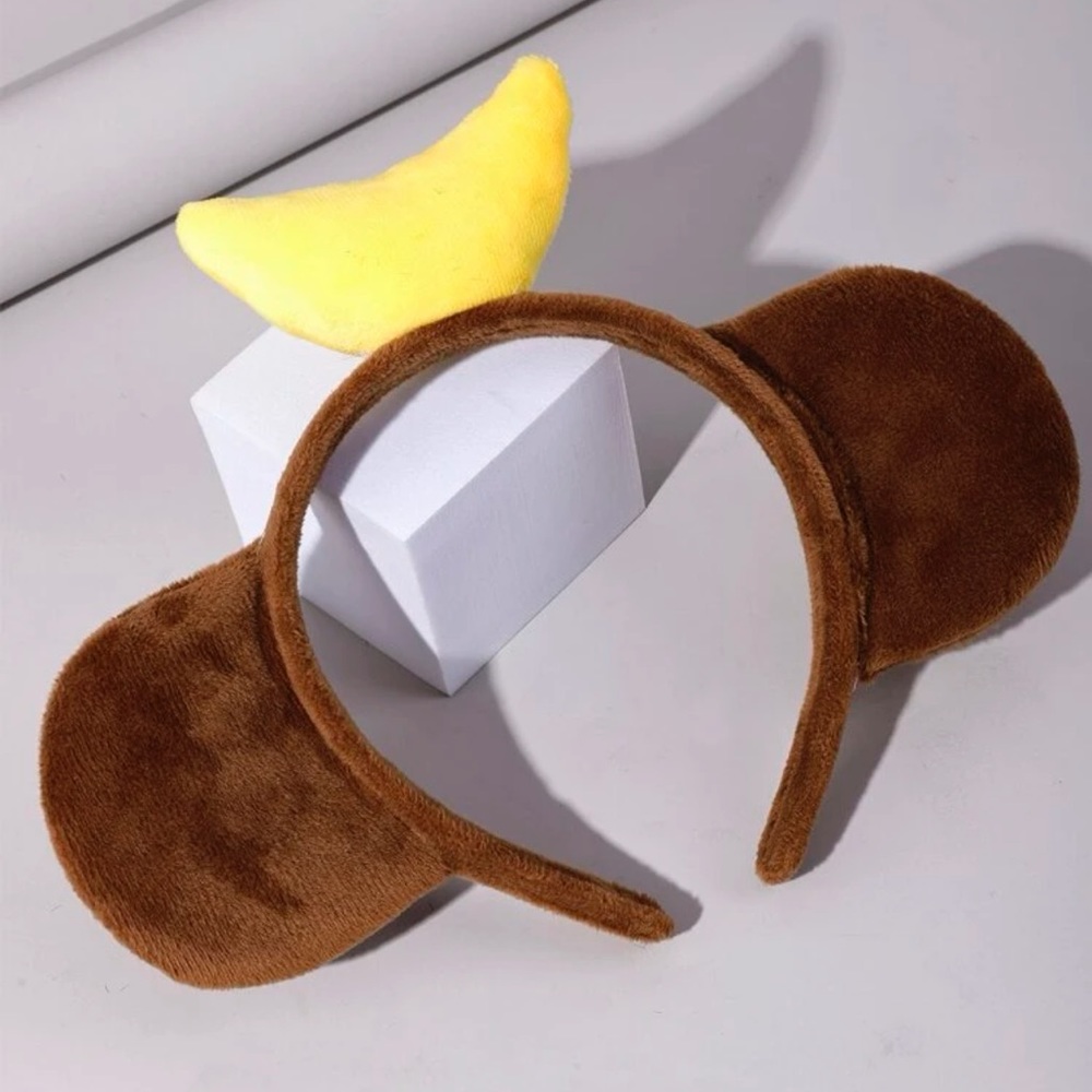 🙈 Adorable Cartoon Style Banana Fruit Monkey Ear Headdress Headband 🍌